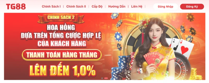 Hoa hồng đại lý TG88 dựa trên tổng cược của khách hàng